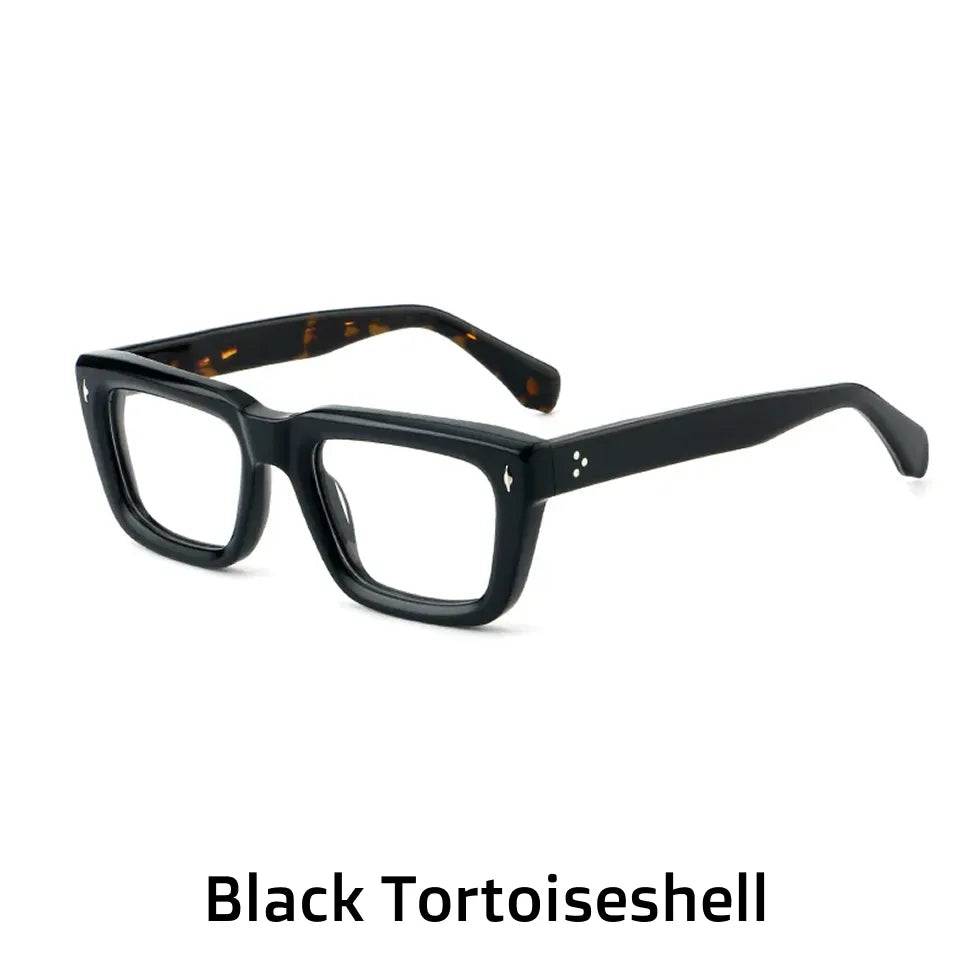 Square Retro Optical Prescription Glasses Frame - Men's Acetate Eyewear