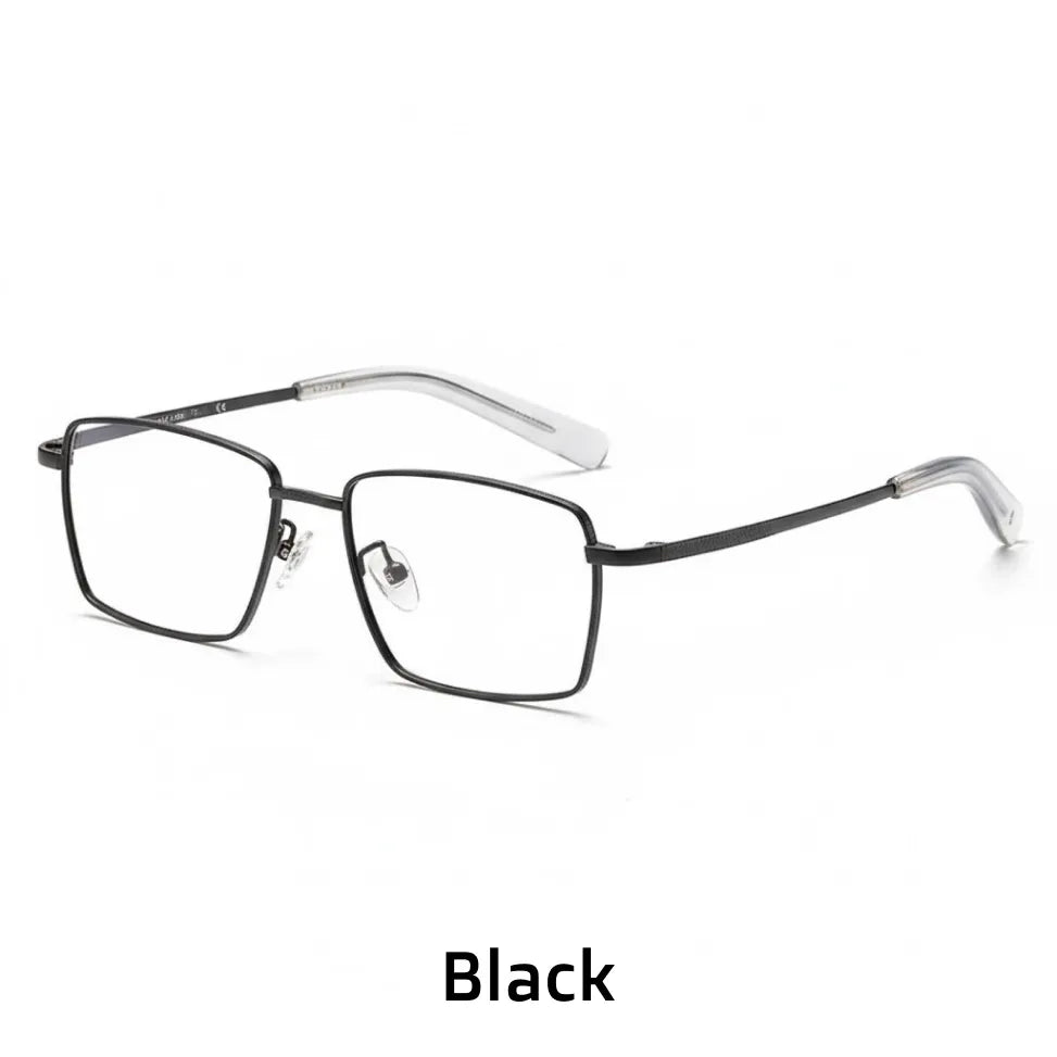 Ultra Light Titanium Eyeglass Frame - Square Optical Prescription Glasses for Large Faces