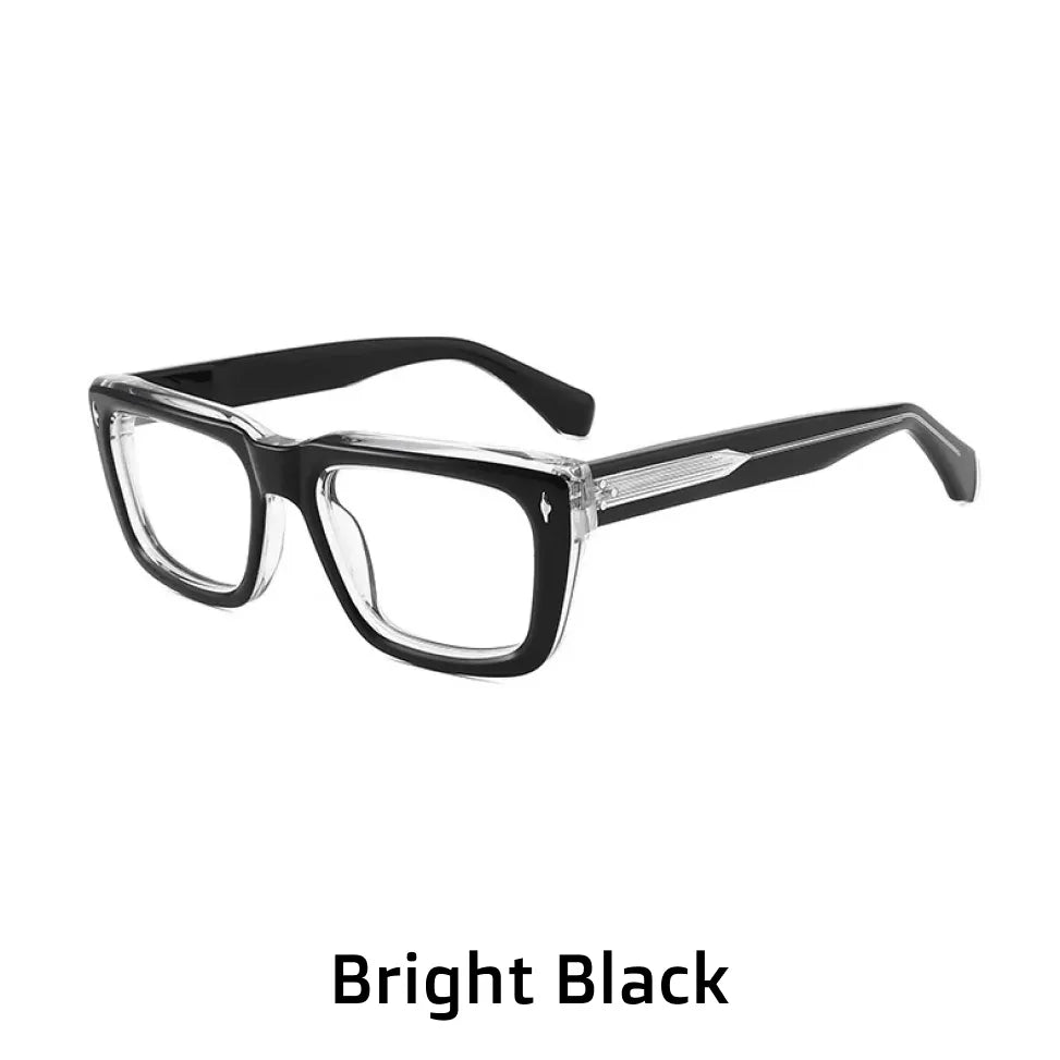 Square Retro Optical Prescription Glasses Frame - Men's Acetate Eyewear