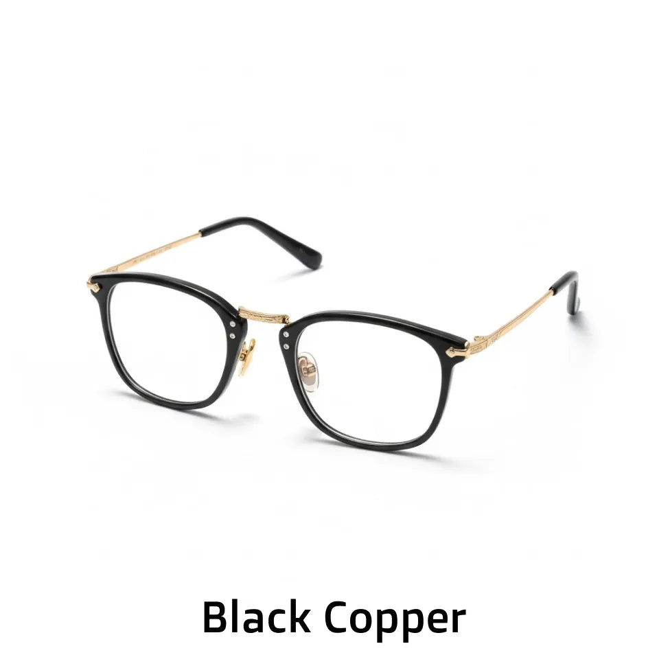 Retro Square Titanium Eyeglasses - Model 806