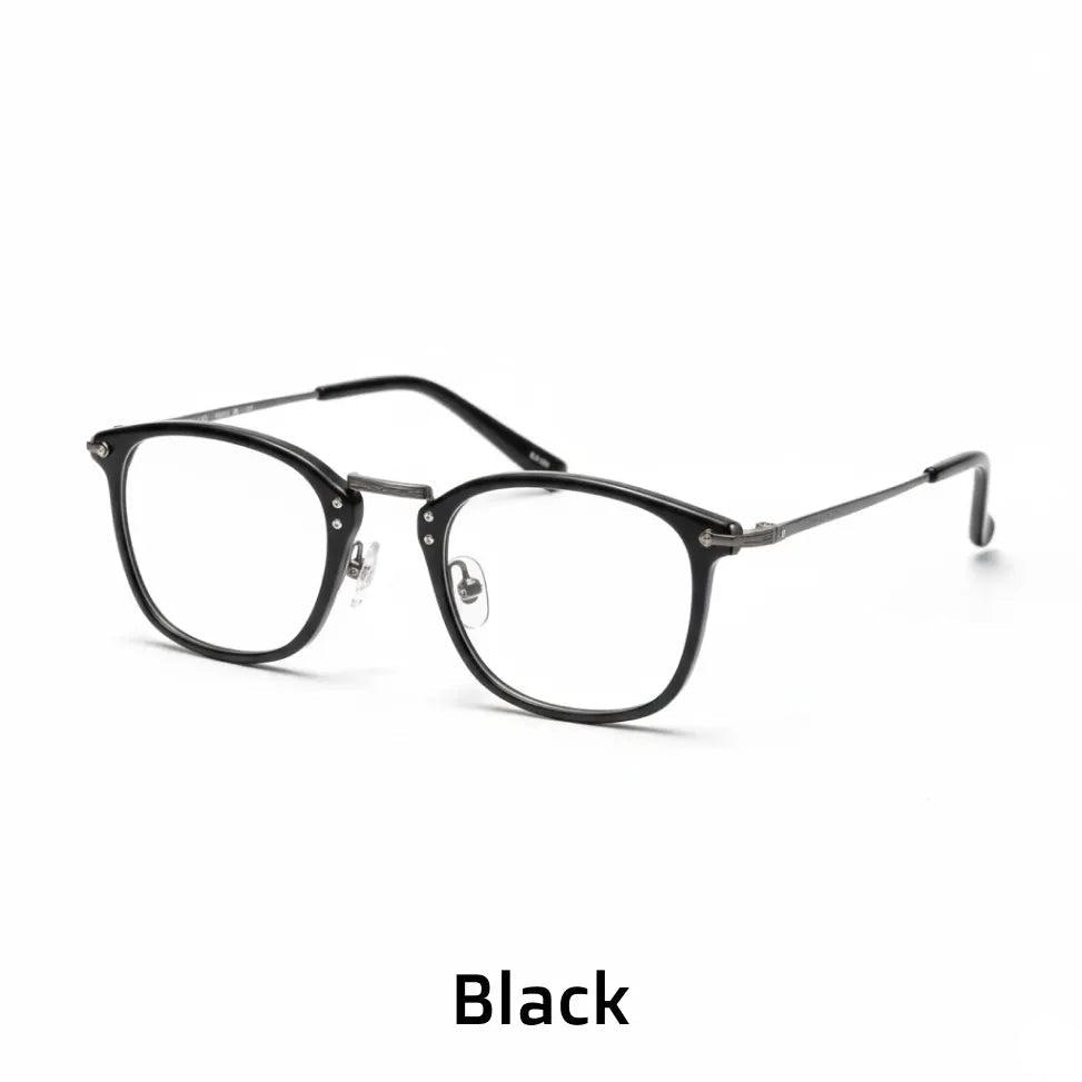 Retro Square Titanium Eyeglasses - Model 806