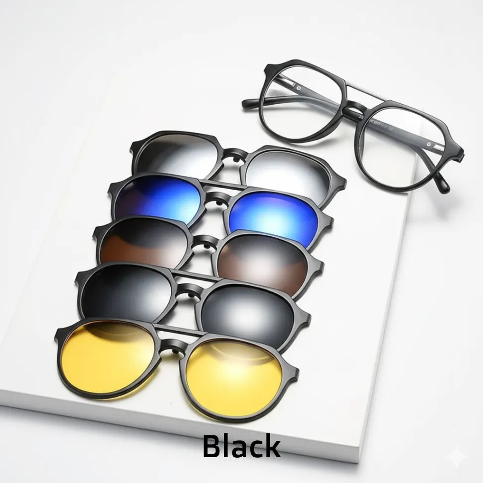 5-in-1 Polarized Magnetic Sunglasses Set