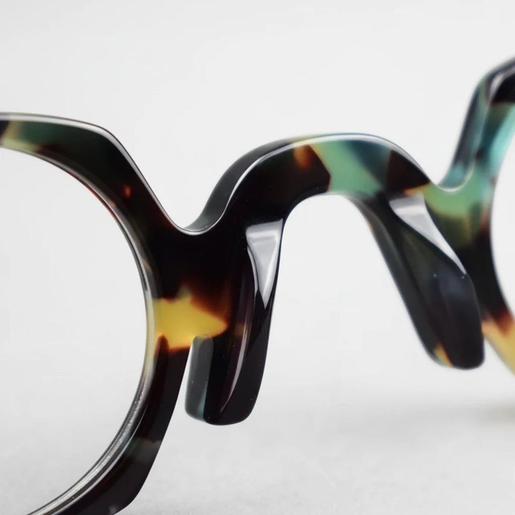 Retro Round Acetate Eyeglass Frames - Unisex Optical Prescription