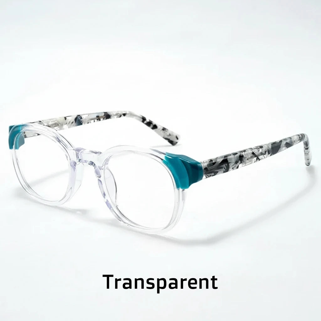 Ultra Light Circular Eyeglass Frame with Spring Hinge
