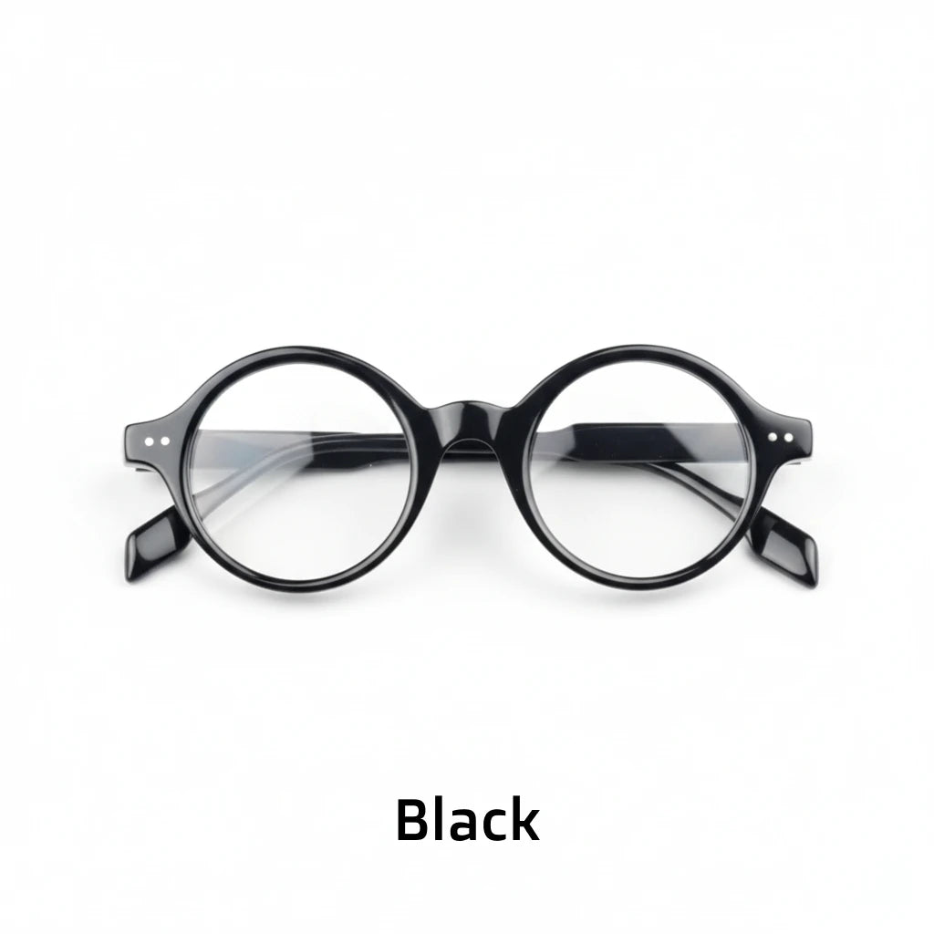 Retro Round Acetate Optical Frame - Unisex Prescription Eyeglasses