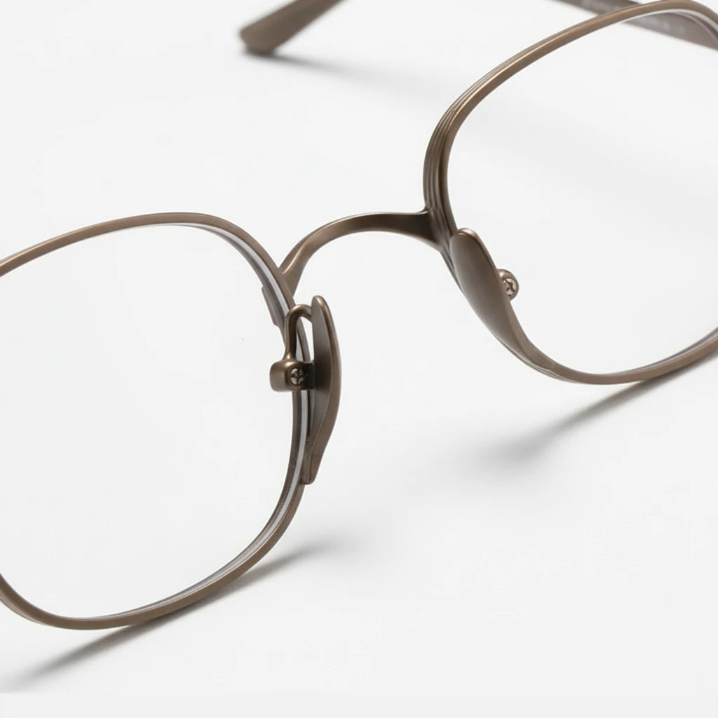 Retro Round Titanium Eyeglass Frames - Lightweight Prescription Glasses