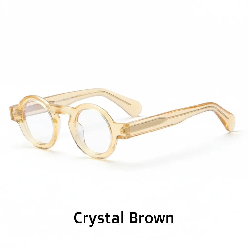 Retro Round Acetate Optical Frames - Unisex Prescription Eyeglasses