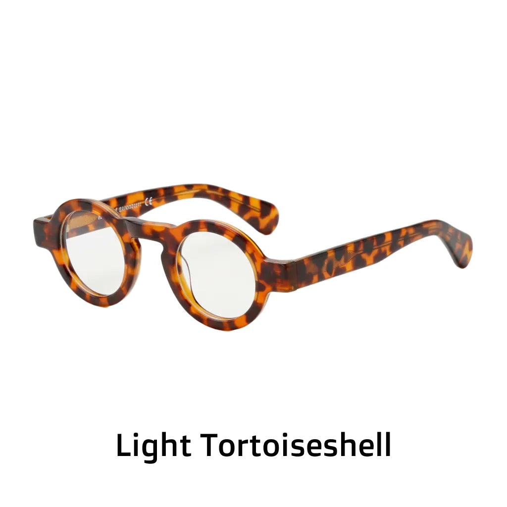 Retro Round Acetate Optical Frames - Unisex Prescription Eyeglasses