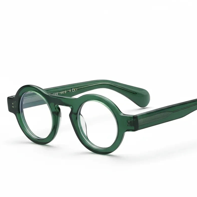 Retro Round Acetate Optical Frames - Unisex Prescription Eyeglasses