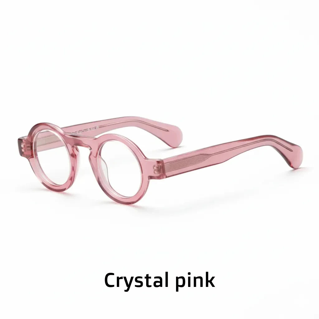 Retro Round Acetate Optical Frames - Unisex Prescription Eyeglasses