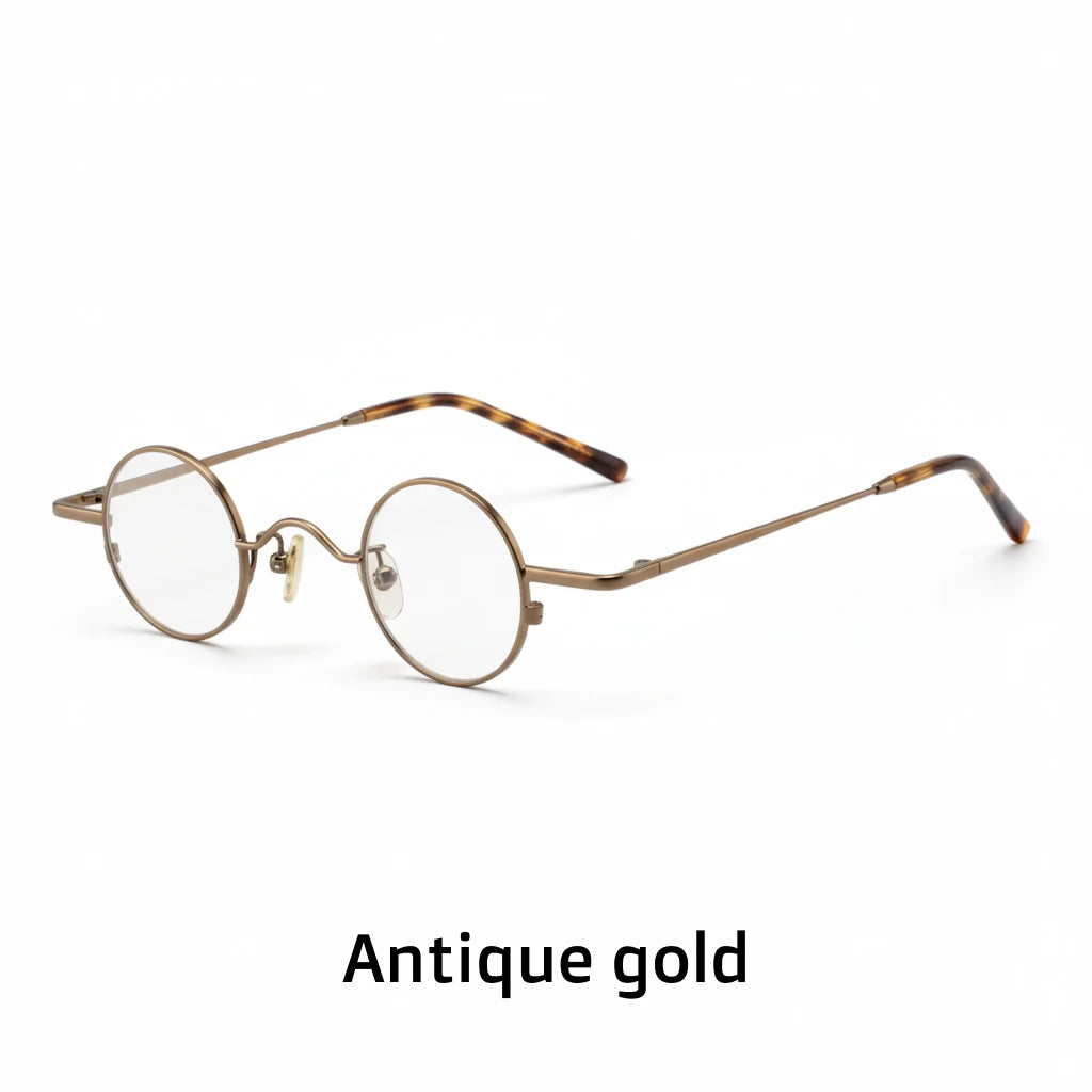 Pure Titanium Round Eyeglasses Frame - Anti-Blue Light Optical