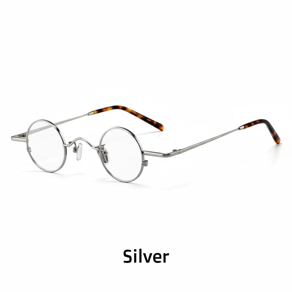 Pure Titanium Round Eyeglasses Frame - Anti-Blue Light Optical