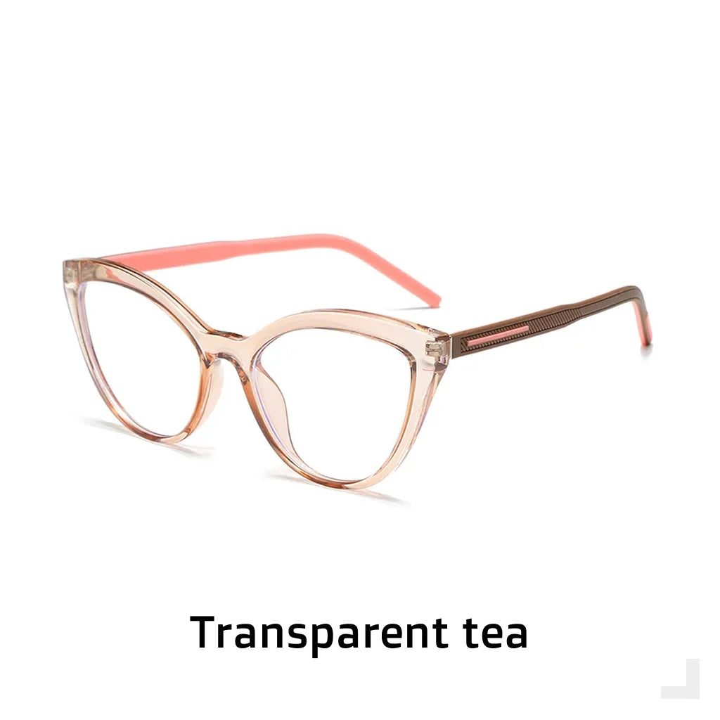 TR90 Retro Cat Eye Glasses Frame - Anti Blue Light Optical Prescription Eyewear
