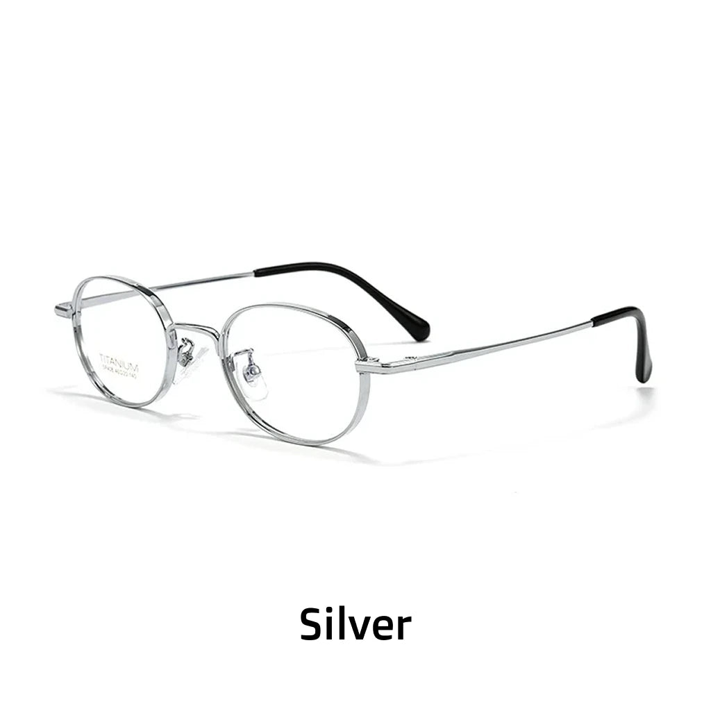 Ultra-Light Titanium Oval Prescription Glasses Frame