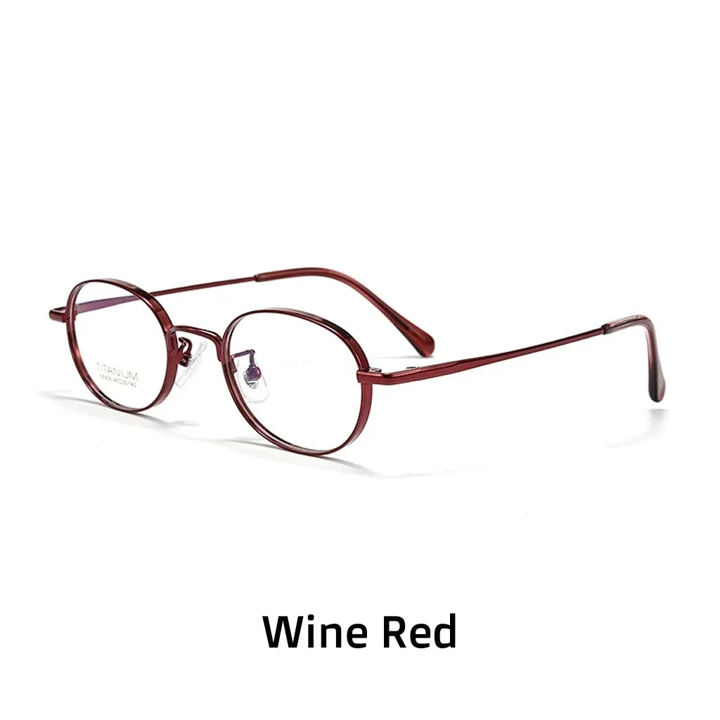 Ultra-Light Titanium Oval Prescription Glasses Frame