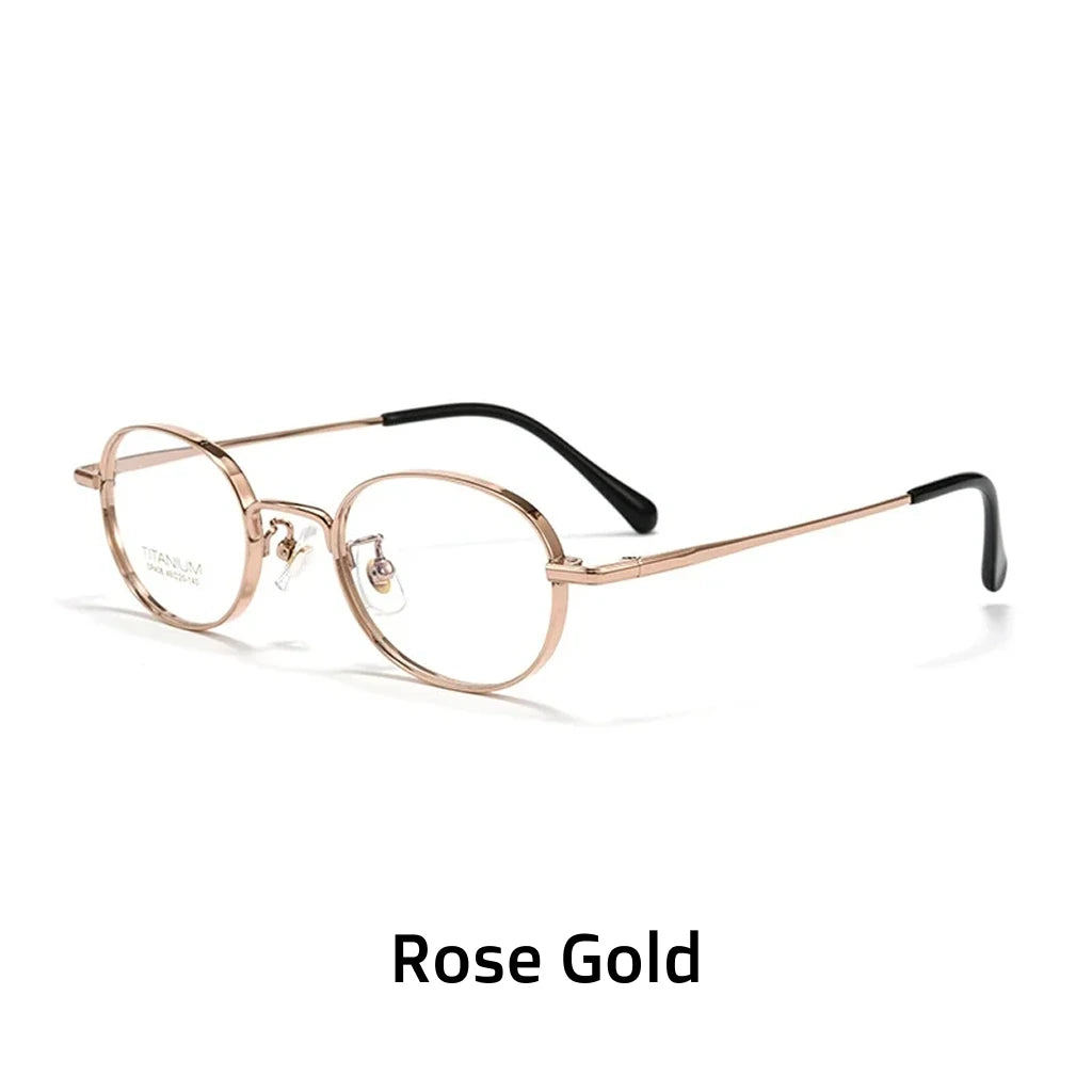 Ultra-Light Titanium Oval Prescription Glasses Frame