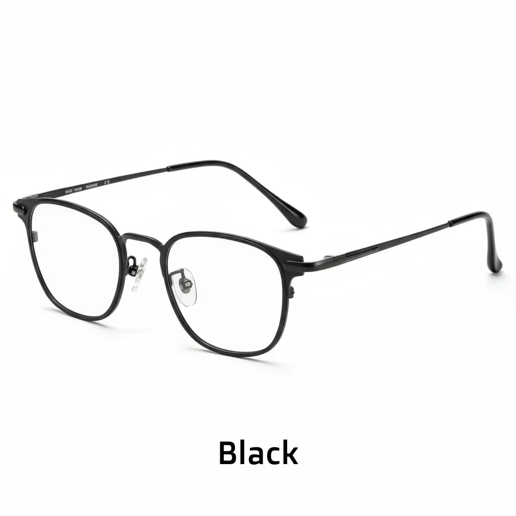 Square Titanium Eyeglass Frame with Anti-Blue Light - SK-711