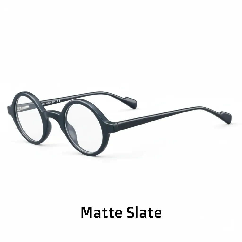 Retro Round Eyeglass Frame - Ultra Light Optical Prescription Glasses