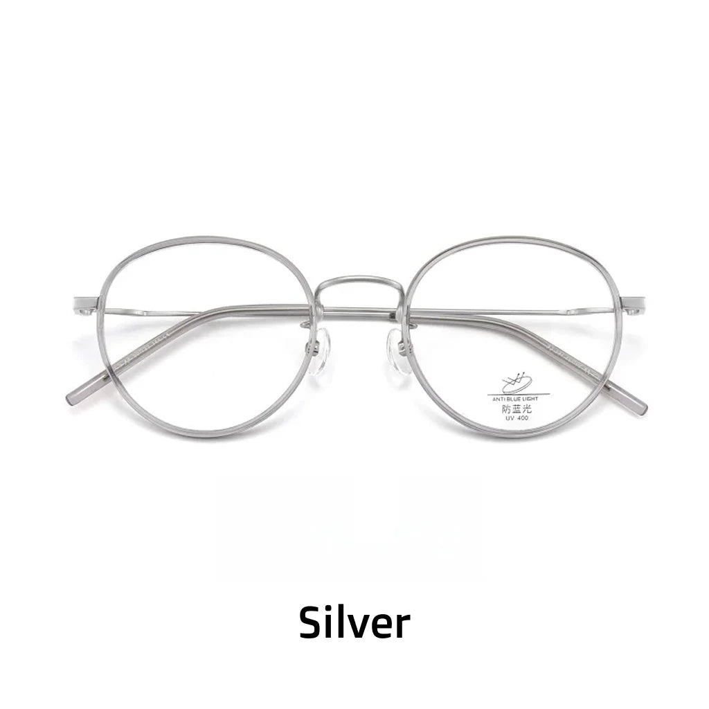Anti Blue Light Glasses - TR90 Alloy Round Frame Optical Eyewear