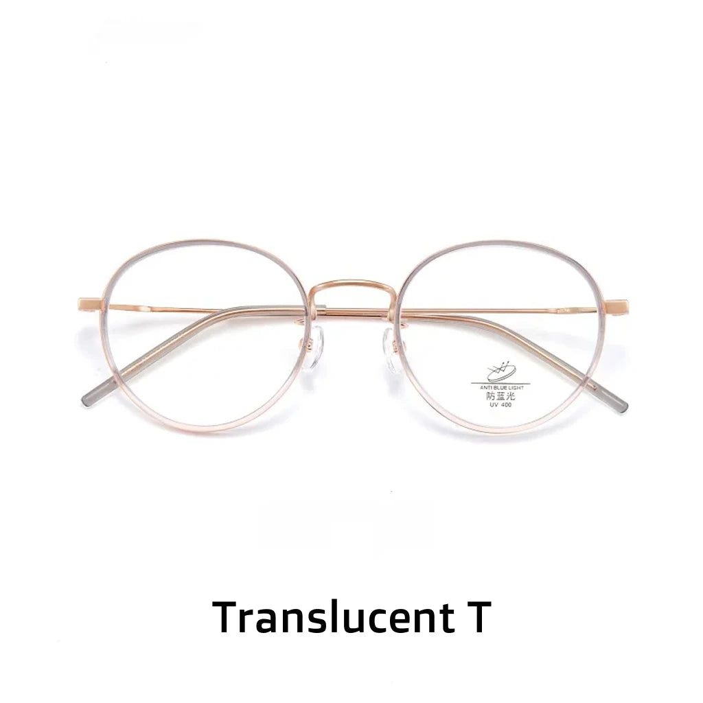 Anti Blue Light Glasses - TR90 Alloy Round Frame Optical Eyewear