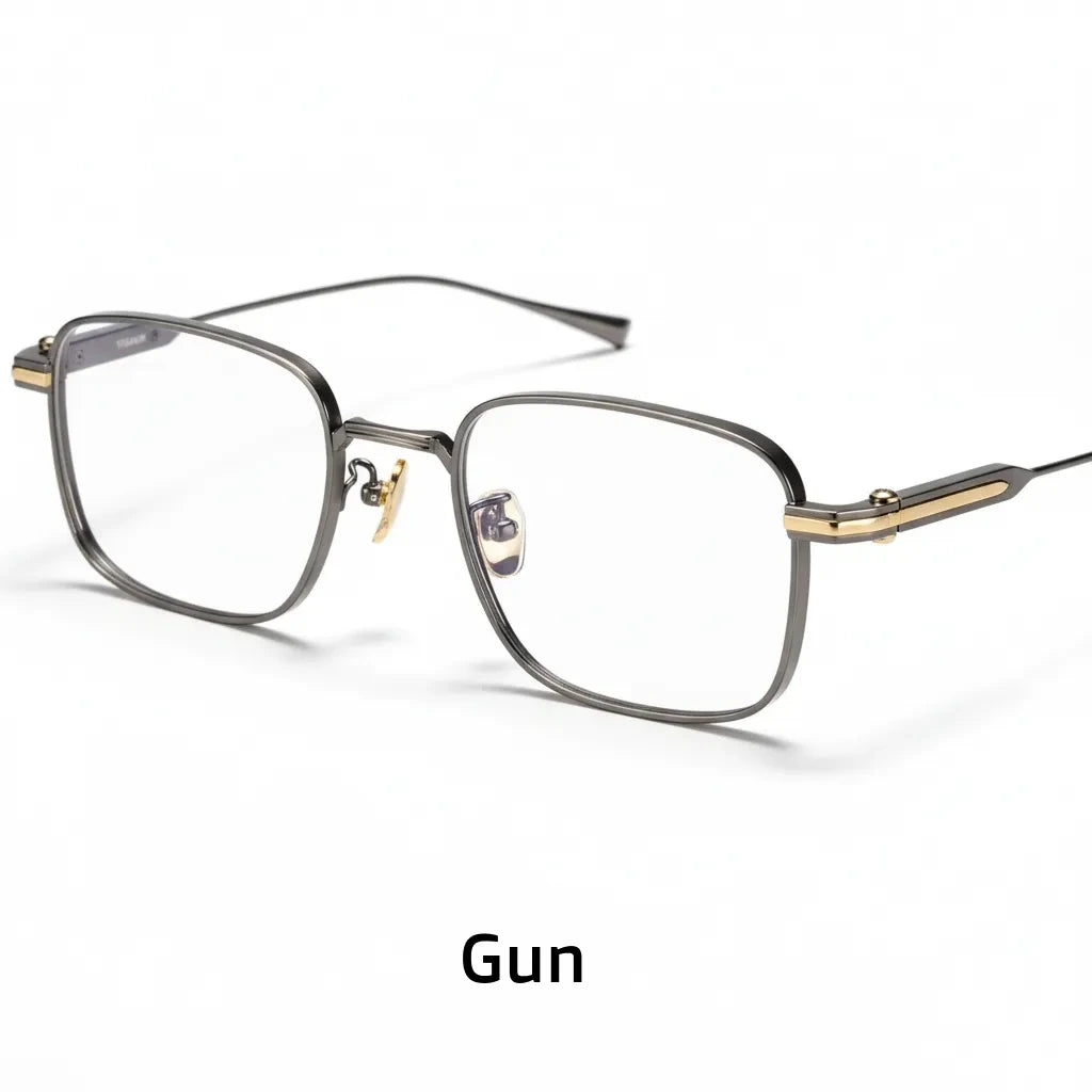 Ultra-Light Titanium Business Eyeglasses Frame - Square Full Rim