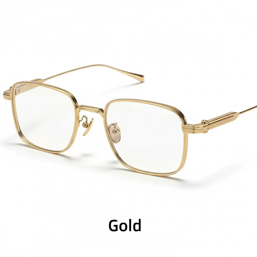 Ultra-Light Titanium Business Eyeglasses Frame - Square Full Rim