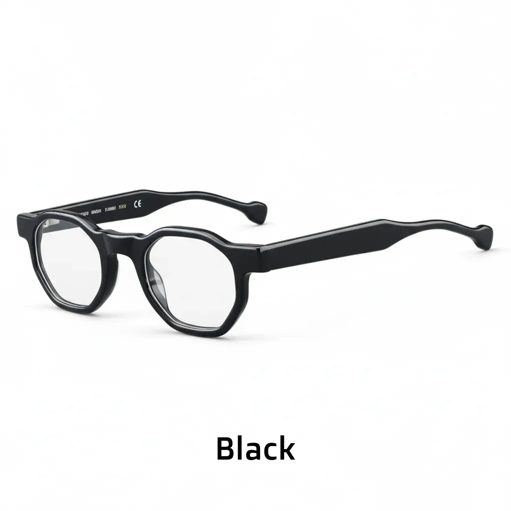 Retro Polygonal Optical Glasses Frames - Round Prescription Eyewear