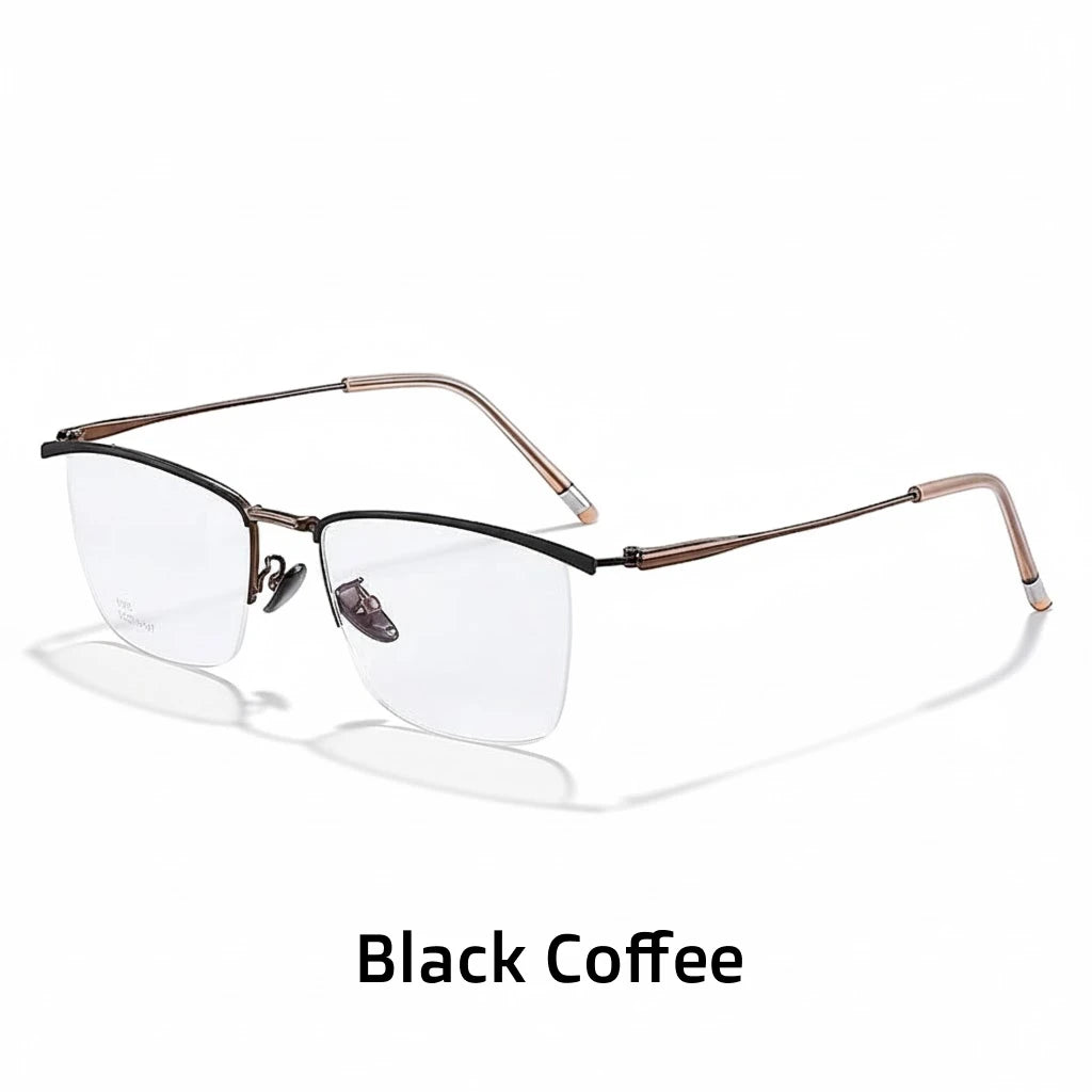 Alloy Half-Frame Optical Prescription Glasses 6315