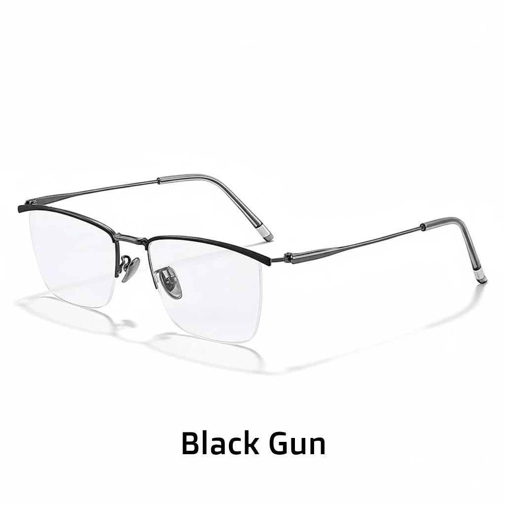 Alloy Half-Frame Optical Prescription Glasses 6315