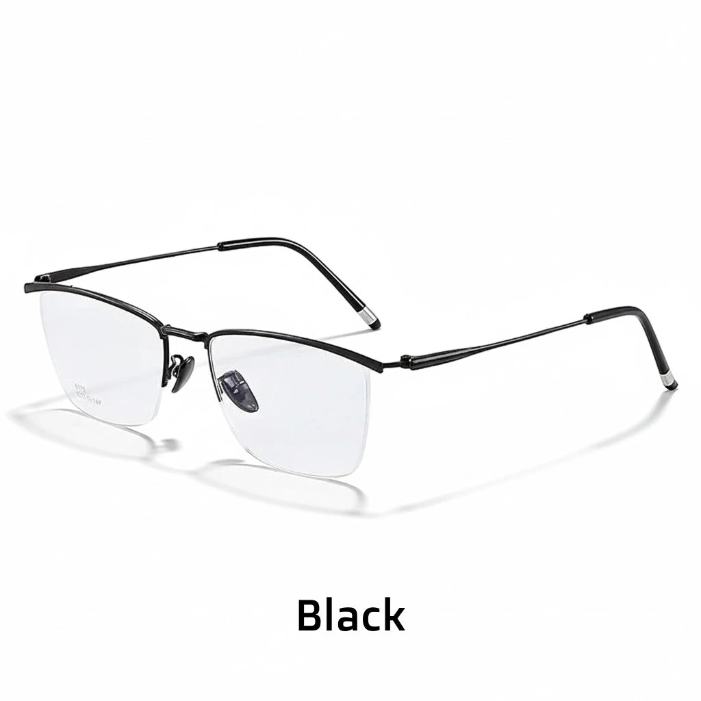 Alloy Half-Frame Optical Prescription Glasses 6315