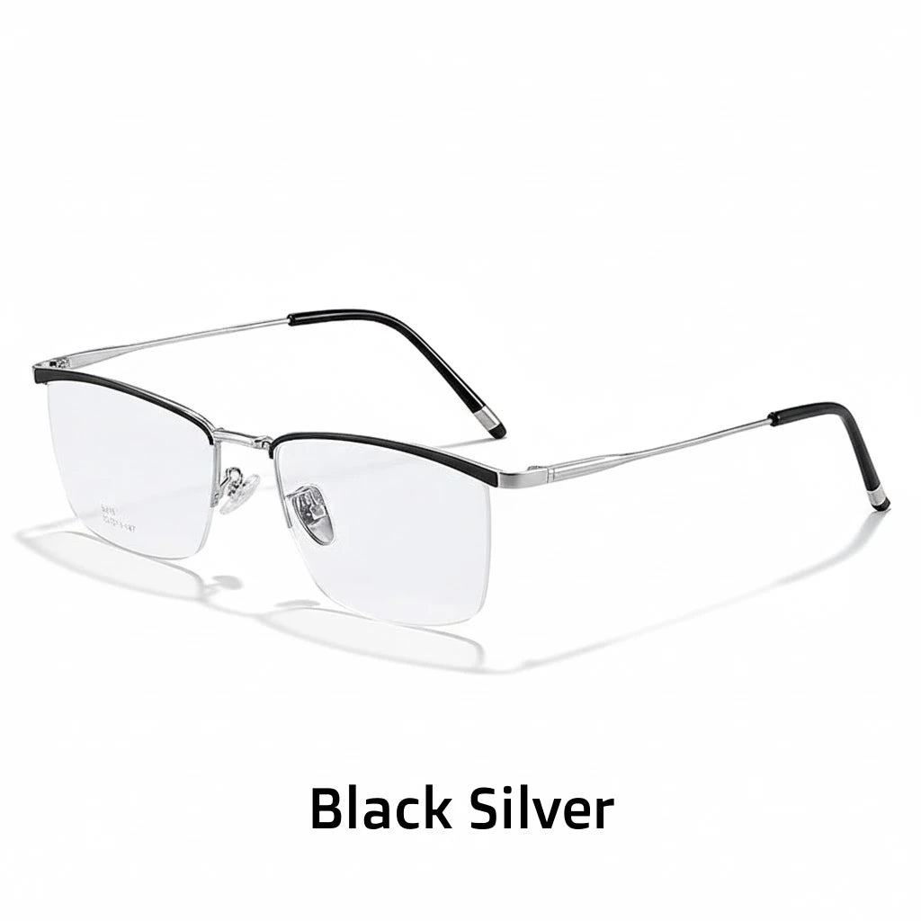Alloy Half-Frame Optical Prescription Glasses 6315
