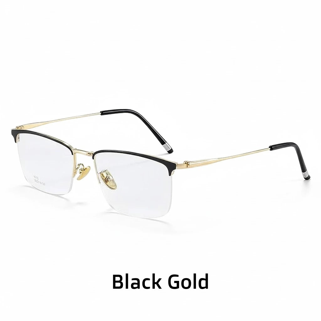 Alloy Half-Frame Optical Prescription Glasses 6315