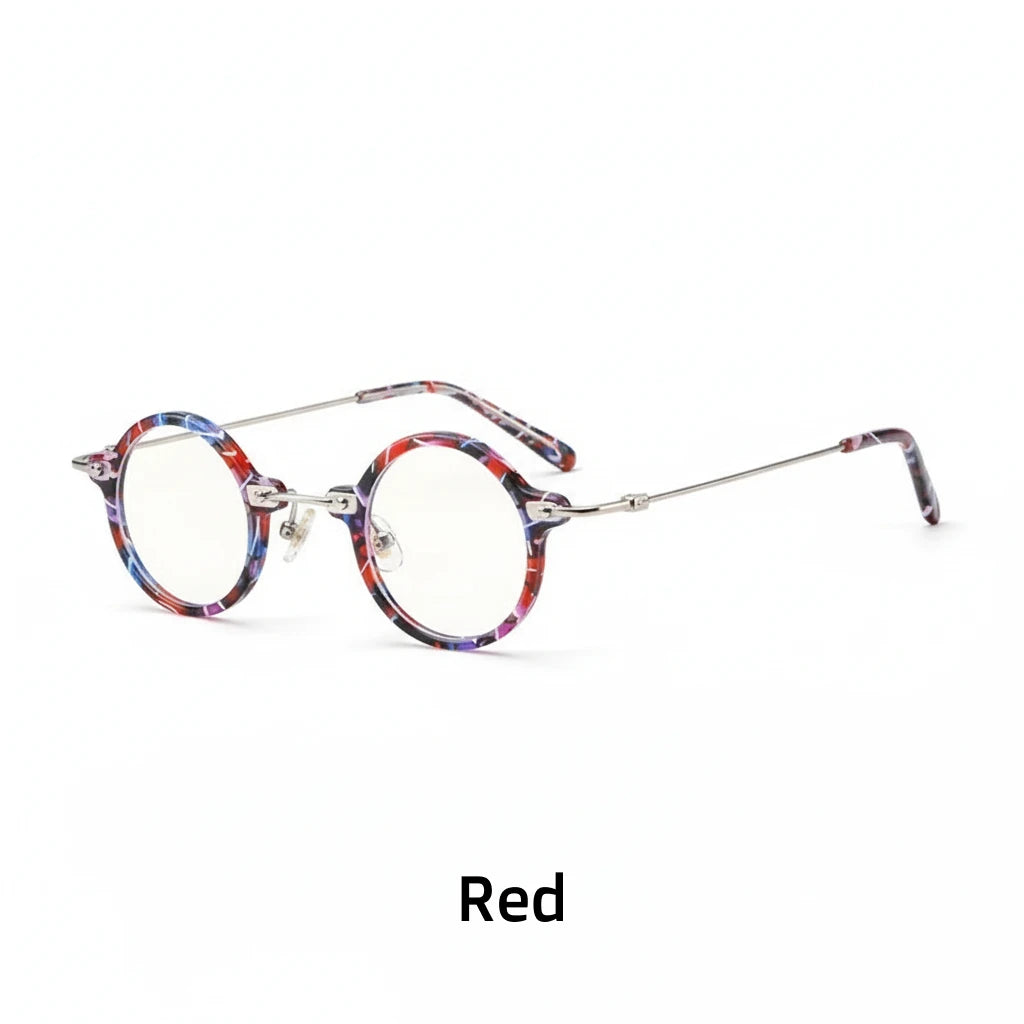 Retro Round Metal Eyeglass Frames - Lightweight Optical Prescription Glasses