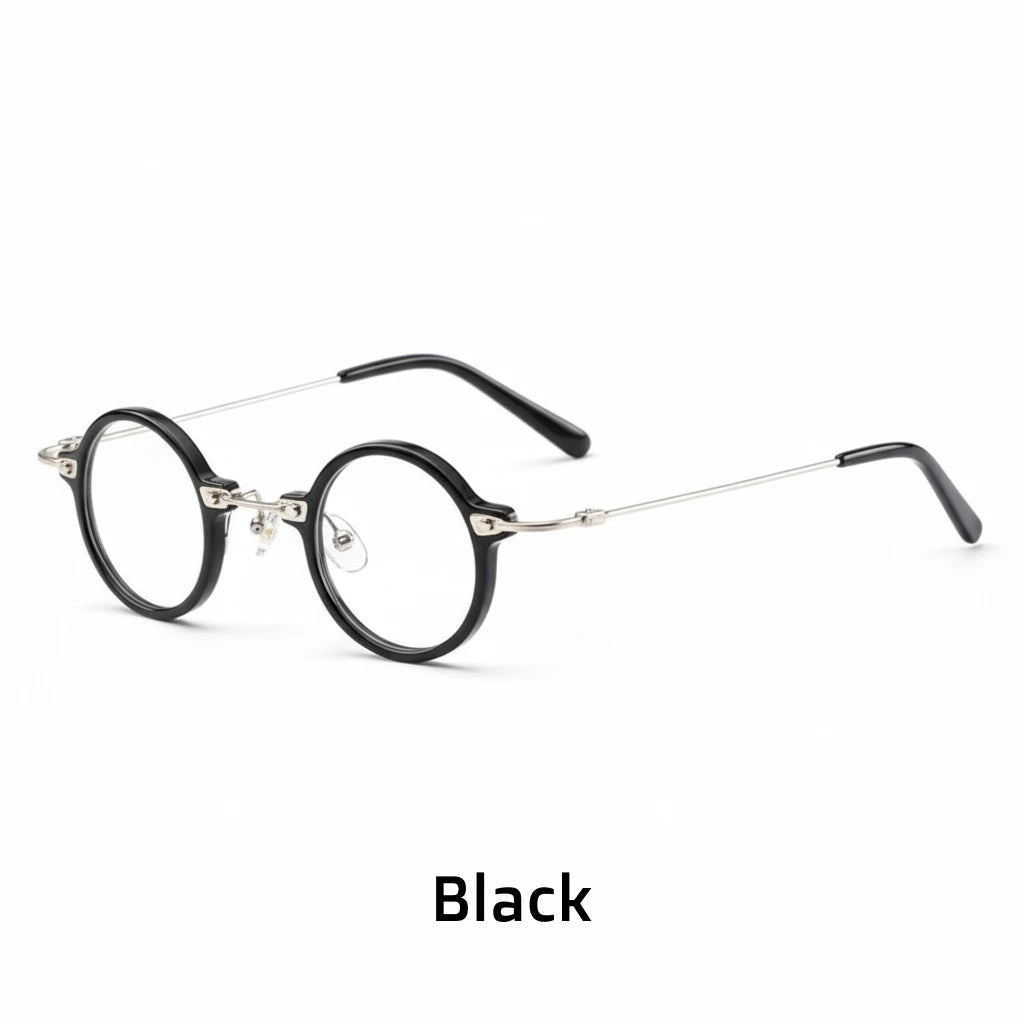 Retro Round Metal Eyeglass Frames - Lightweight Optical Prescription Glasses