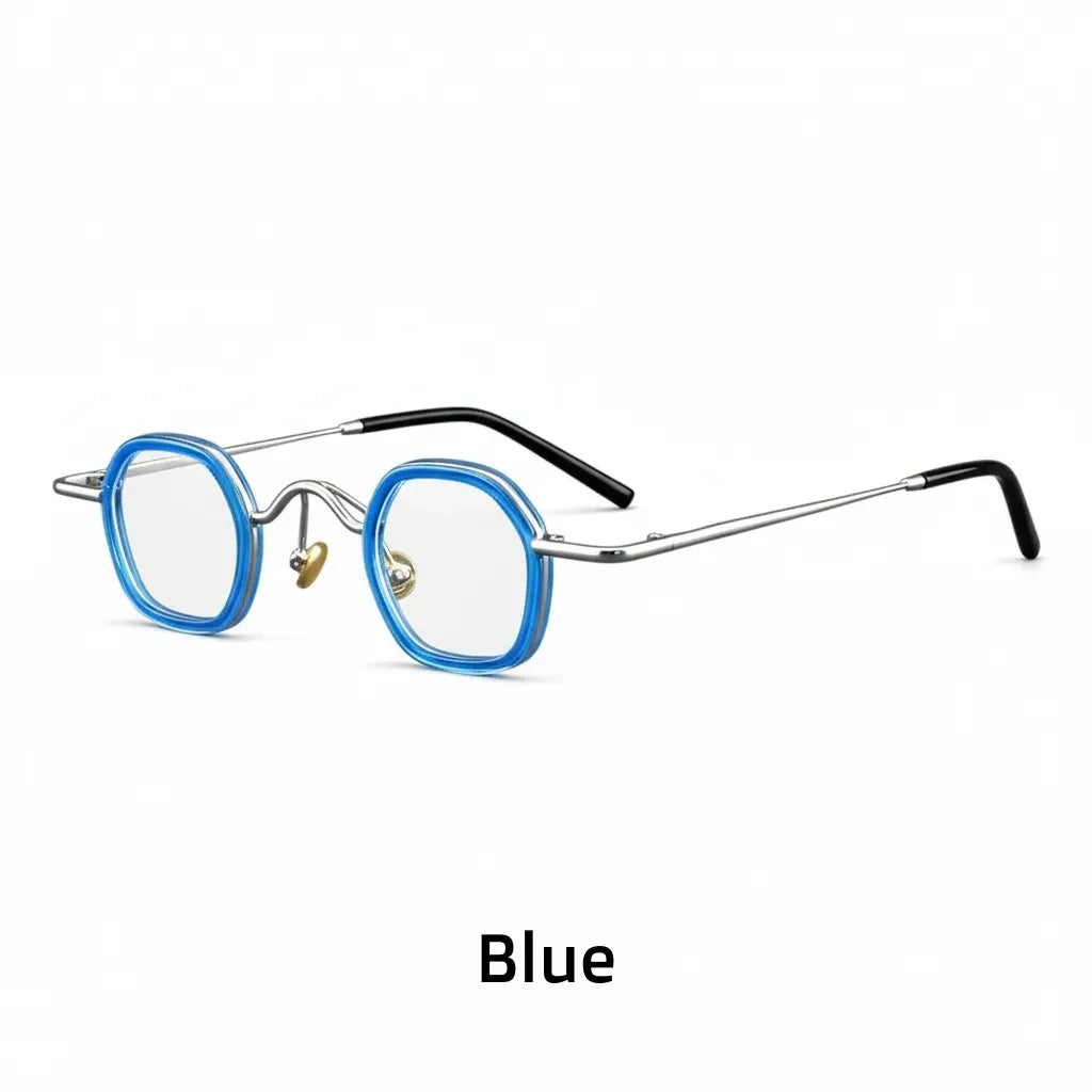 Retro Polygonal Eyeglass Frame - Small Unisex Prescription Glasses
