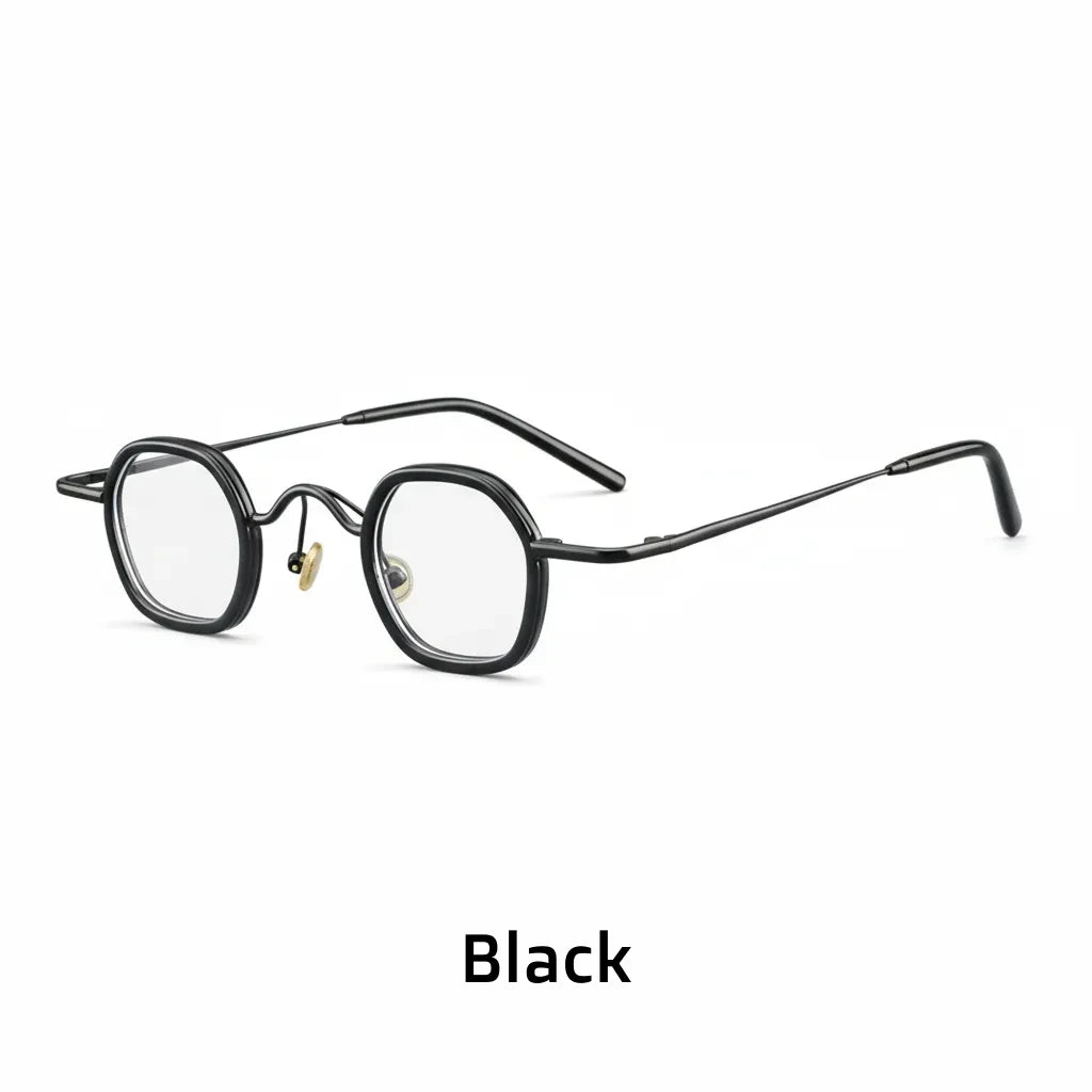 Retro Polygonal Eyeglass Frame - Small Unisex Prescription Glasses