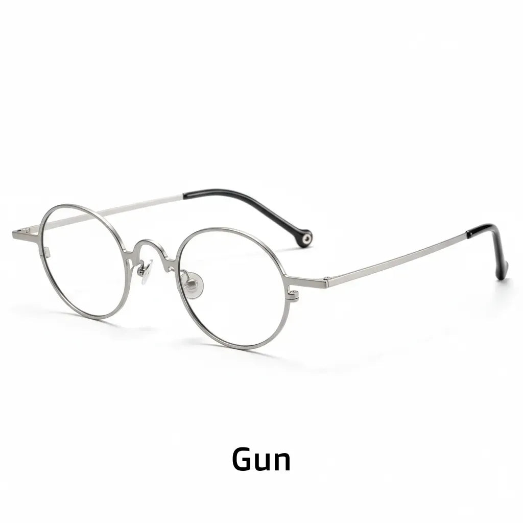 β-Titanium Round Optical Glasses Frame - Ultra-Light Retro Design
