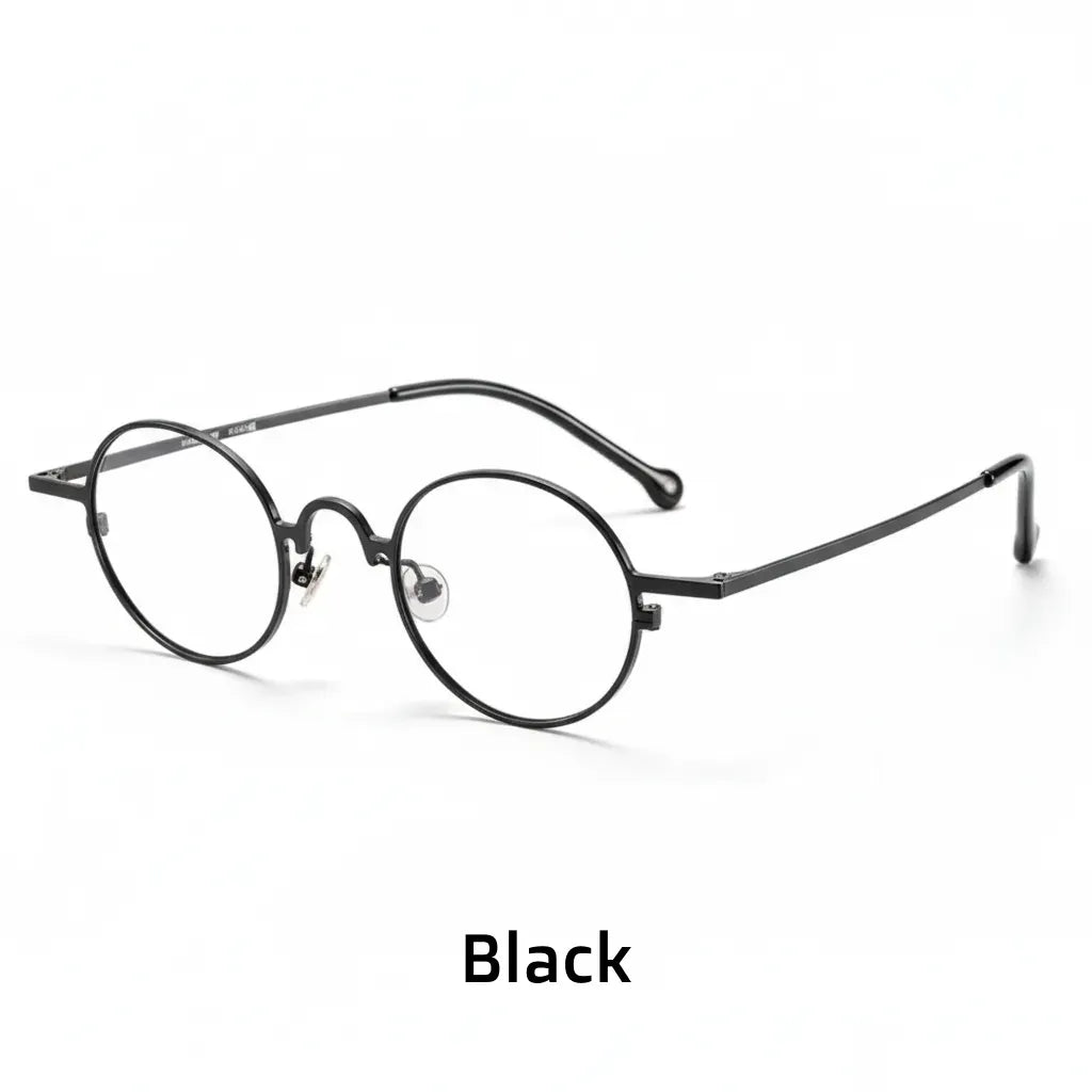 β-Titanium Round Optical Glasses Frame - Ultra-Light Retro Design