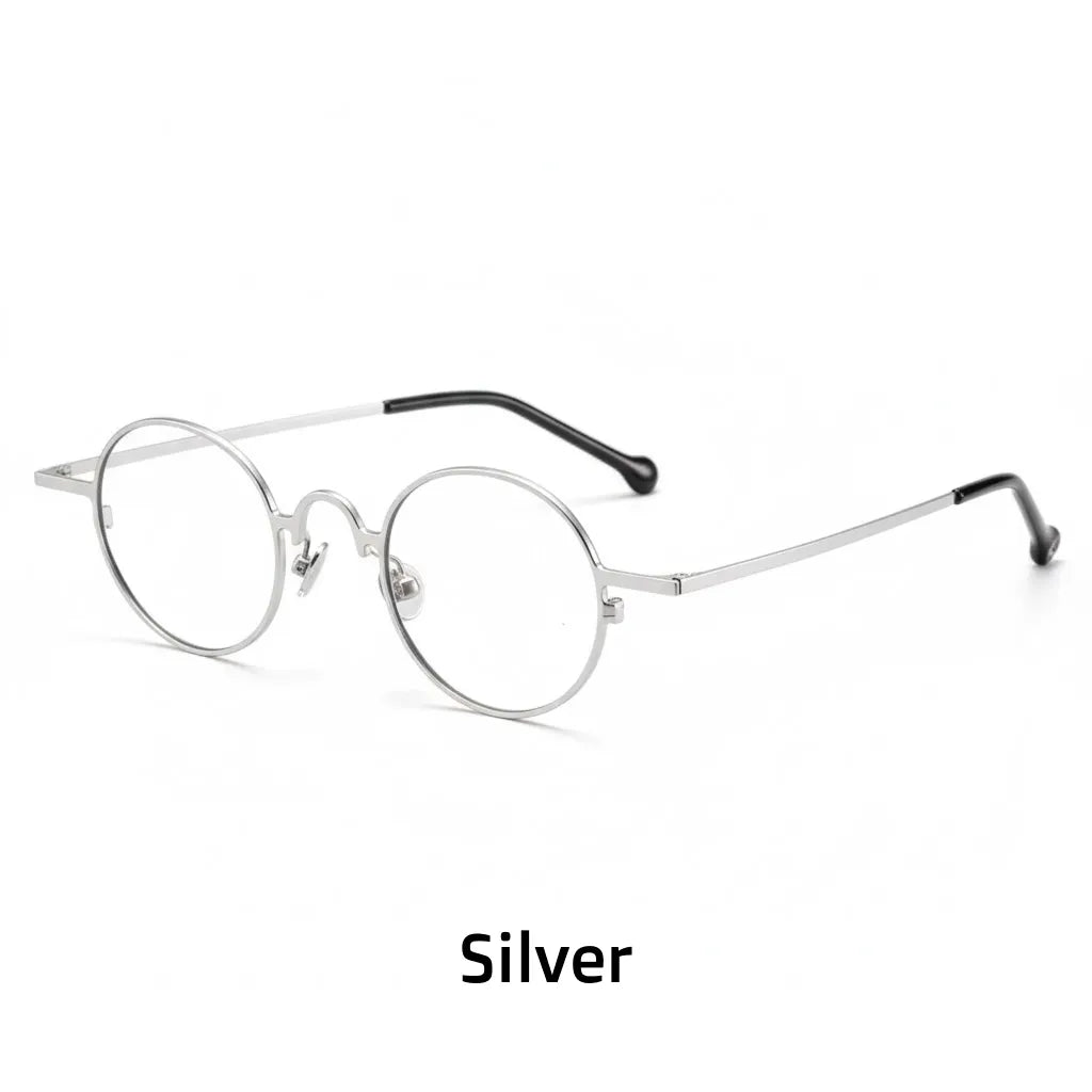 β-Titanium Round Optical Glasses Frame - Ultra-Light Retro Design