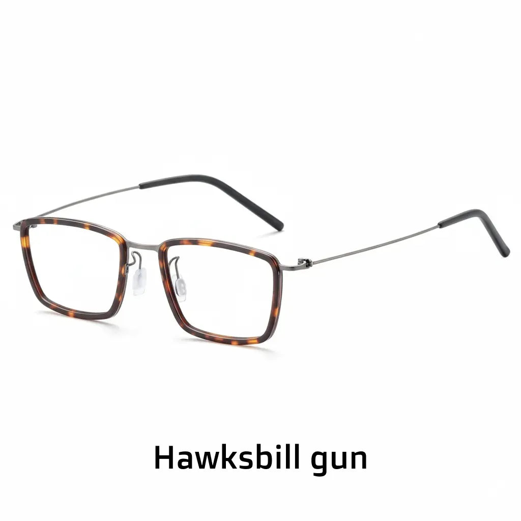 Ultra Light Titanium Eyeglass Frame - Anti Blue Light Square Optical Glasses