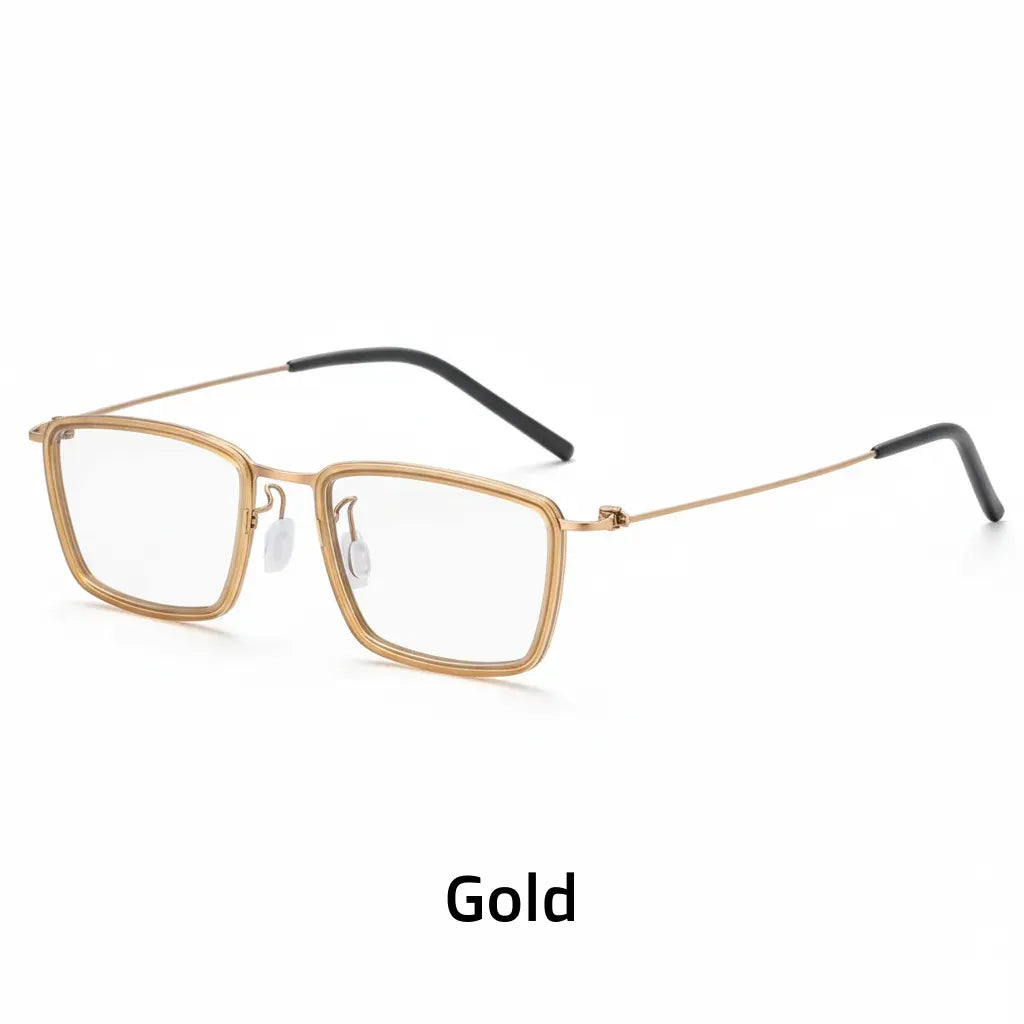 Ultra Light Titanium Eyeglass Frame - Anti Blue Light Square Optical Glasses