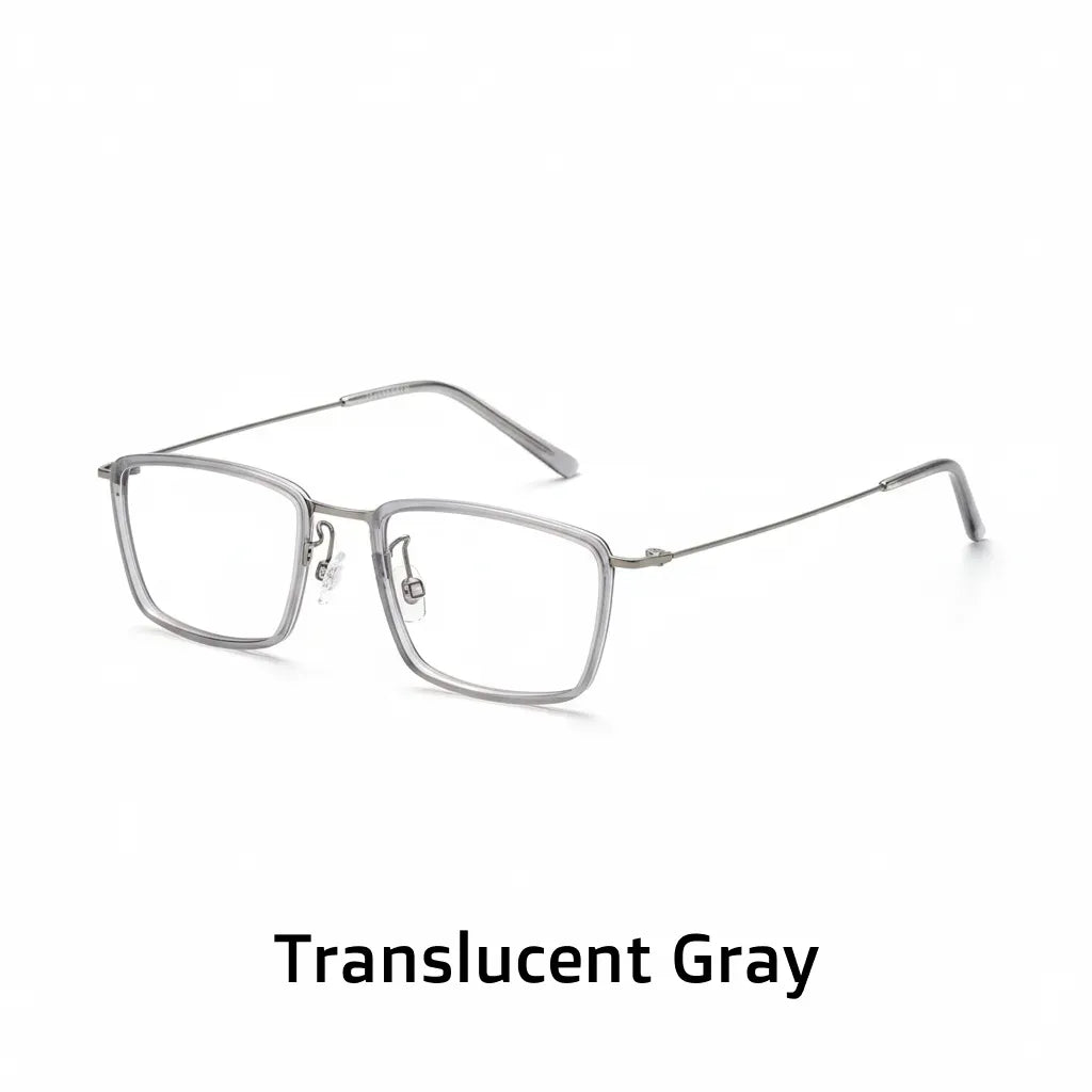 Ultra Light Titanium Eyeglass Frame - Anti Blue Light Square Optical Glasses