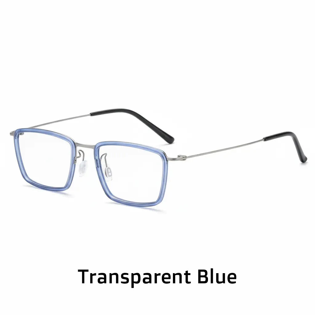 Ultra Light Titanium Eyeglass Frame - Anti Blue Light Square Optical Glasses