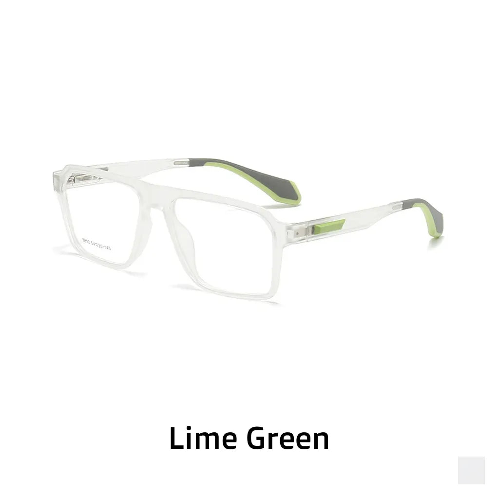 Ultra-Light Square Sports Cycling Eyeglass Frame - Optical Prescription Ready