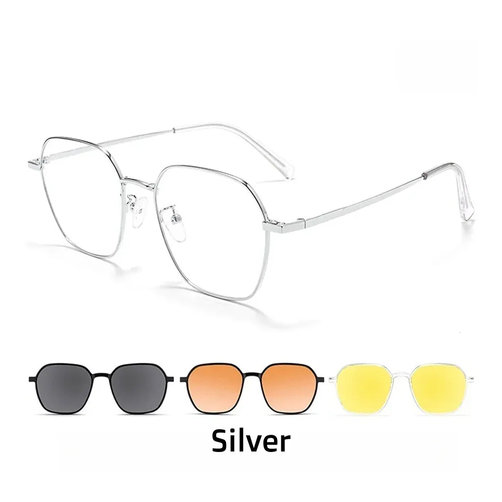 3-in-1 Magnetic Polarized Lens Glasses Frame - Prescription Ready