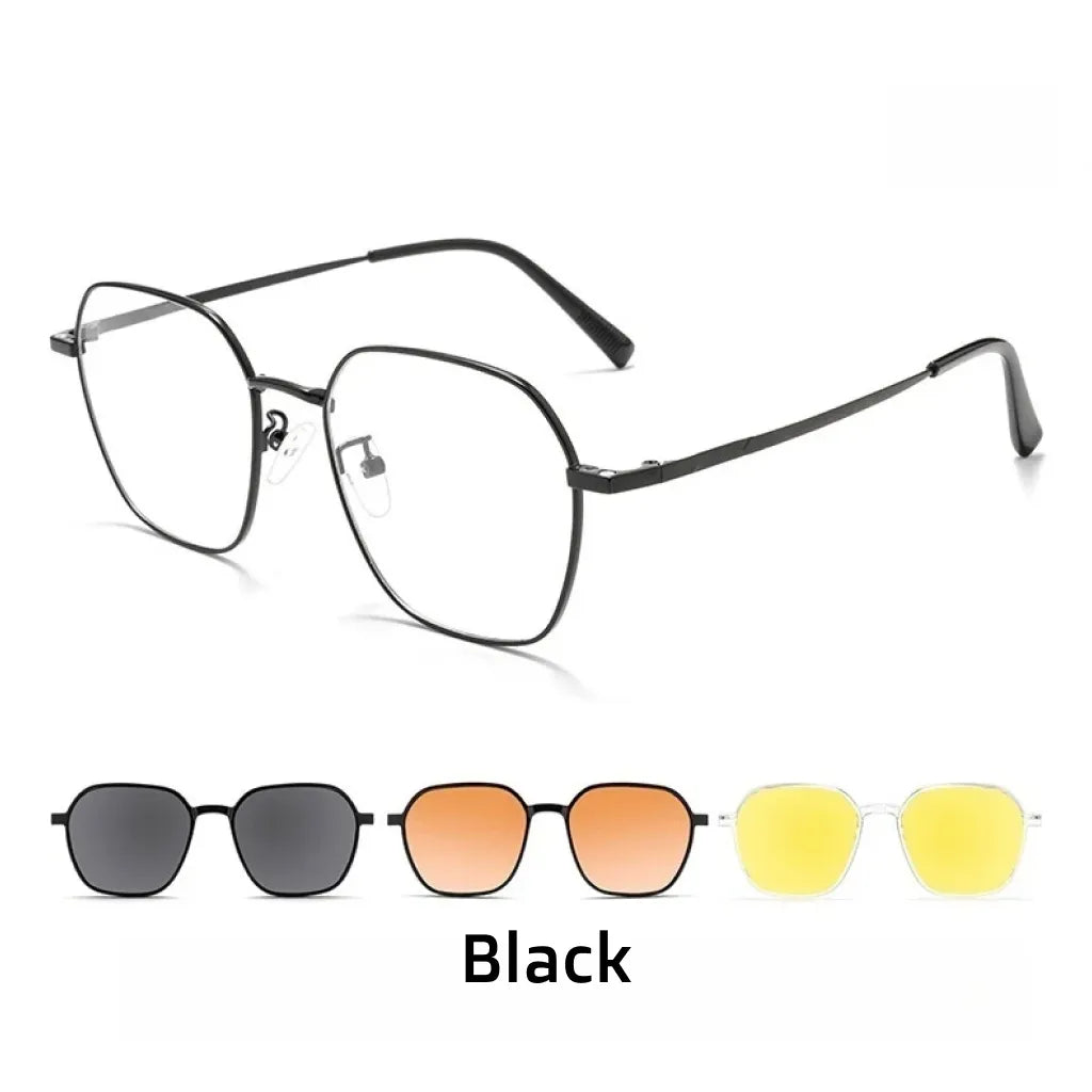 3-in-1 Magnetic Polarized Lens Glasses Frame - Prescription Ready