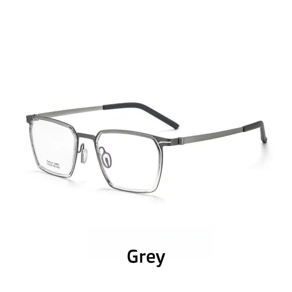 Ultra-Light Titanium Polygonal Eyeglasses Frame with Blue Light Protection