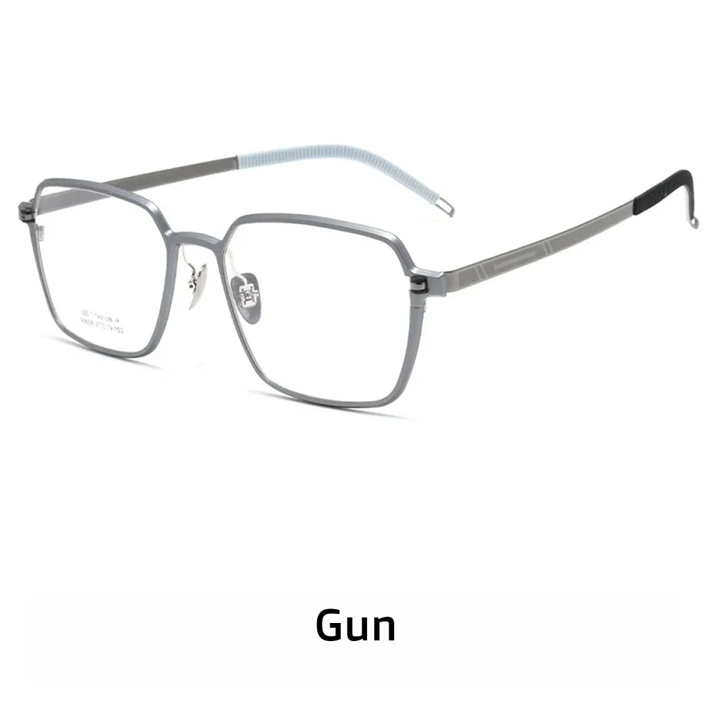 Lightweight Aluminum Magnesium Optical Prescription Eyeglasses - Polygonal Frame