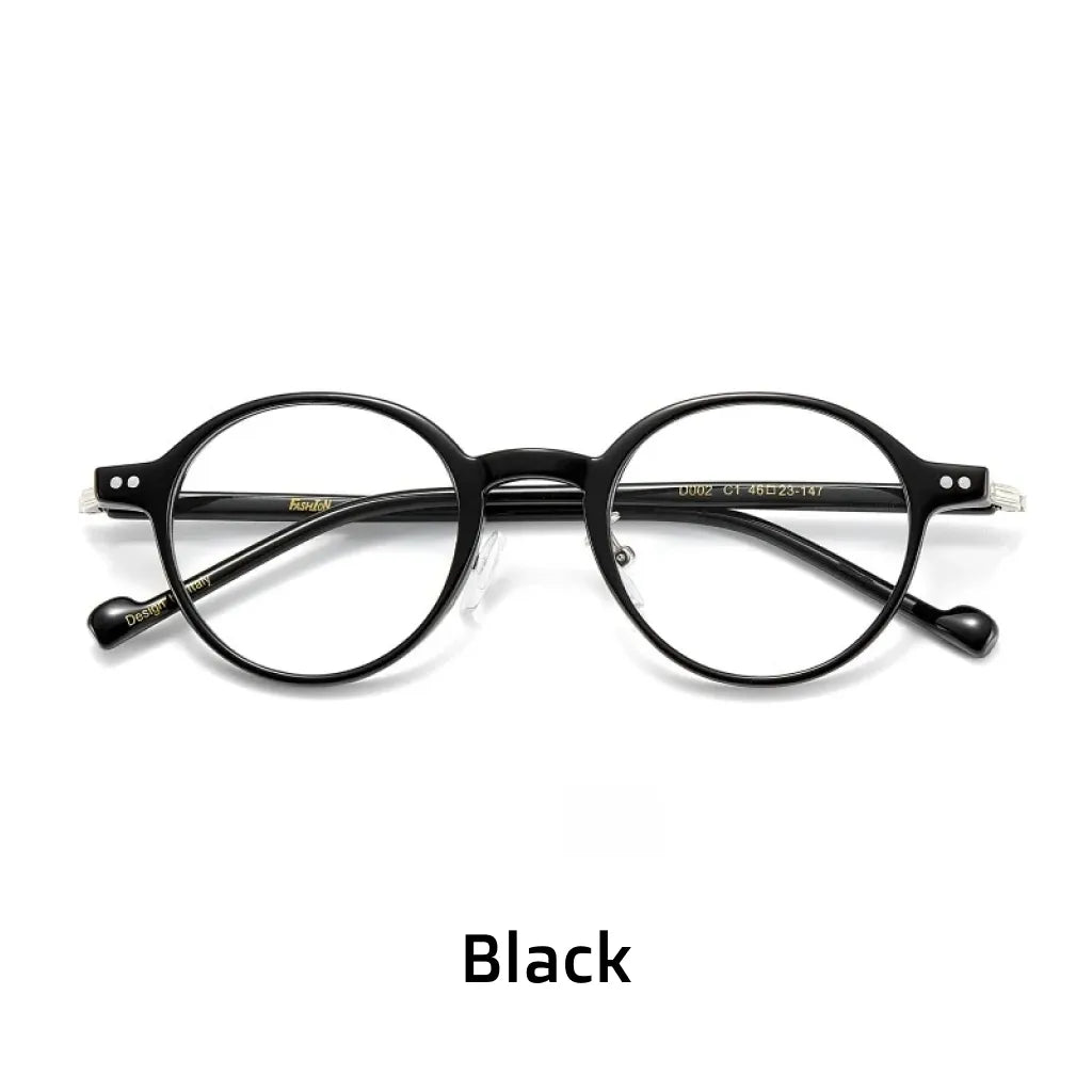TR90 Ultra Light Retro Round Eyeglass Frame - Optical Prescription Ready