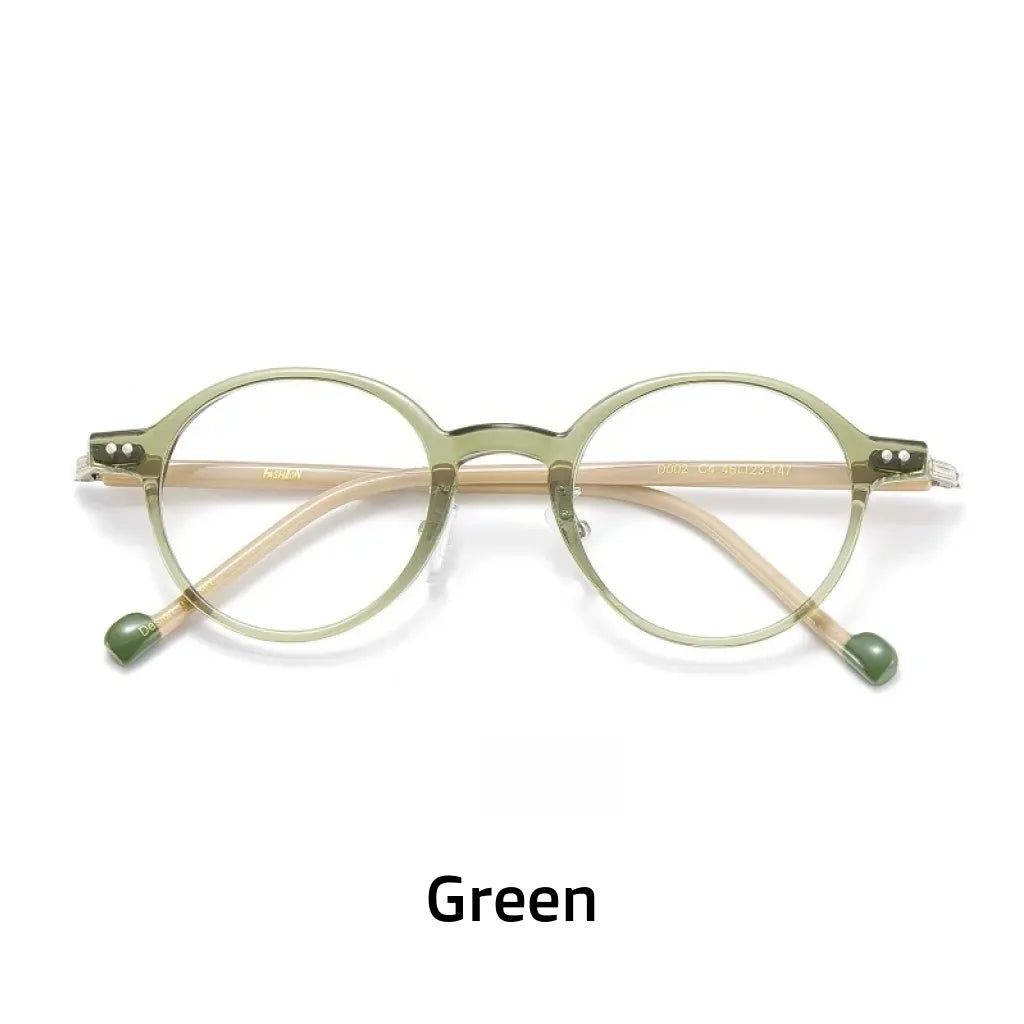 TR90 Ultra Light Retro Round Eyeglass Frame - Optical Prescription Ready